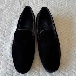 Carlo Morandi Men's Elegant Black Loafers Size 10 1/2D